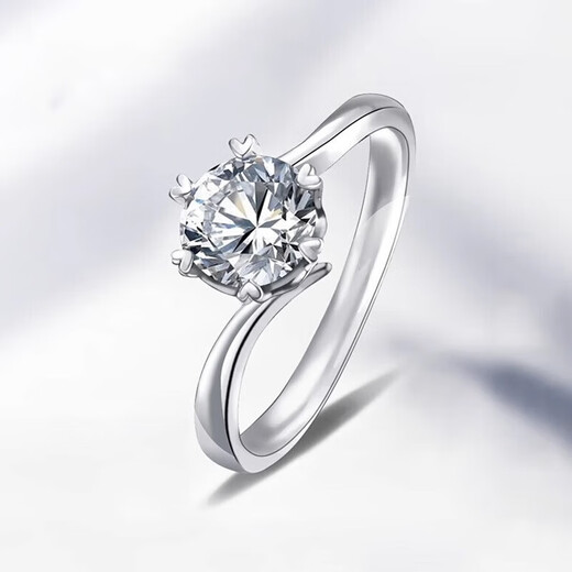 PT950 platinum diamond ring, snowflake arm twisting ring for women, wedding ring, proposal and engagement gift, exquisite box, platinum snowflake arm twisting ring for women, No. 17, shut up for 50 minutes