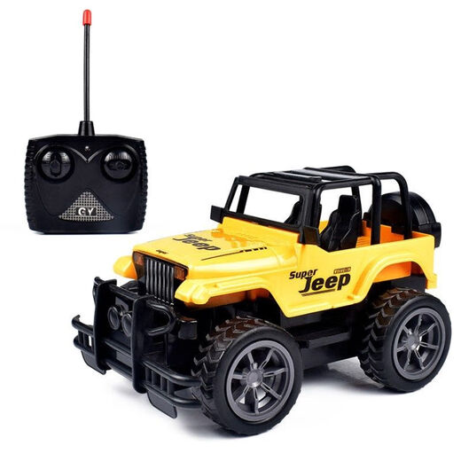 Shantou Lincun four-way remote control car wireless racing off-road high-speed jeep electric cool boy toy for children aged 3 years and 6 years old yellow