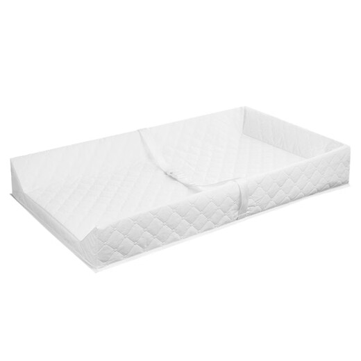 OK100 baby changing pad touch table storage baby BB crib waterproof nursing massage table bed in bed triangular white diaper pad + pink striped cotton cover 80*45*10CM