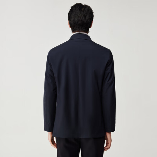 JOEONE Shopping mall same style fur goose down lining rabbit fur lining men's warm executive jacket slim fit + solar eclipse blue + FF1560812 L 175/96A(50)