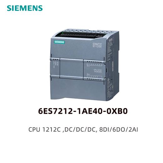 Siemens S7-1200PLC compact CPU module 6ES7212-1AE40-0XB0,1212C,DC/DC/DC, 8DI/6DO/2AI