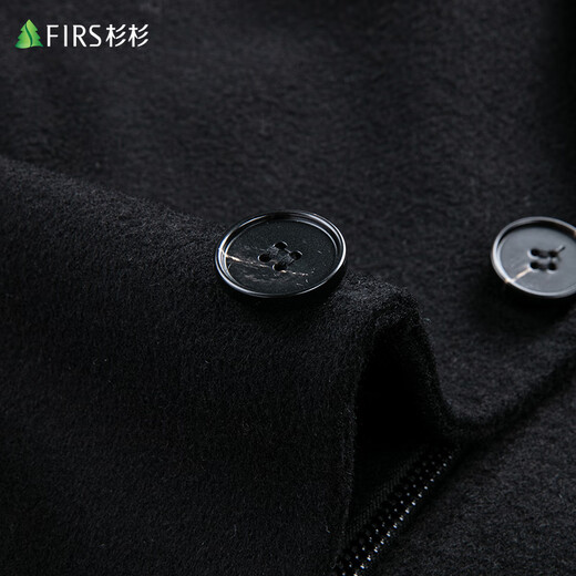 Shanshan 90 goose down sheep wool double-sided woolen coat men's mid-length autumn and winter business casual windbreaker jacket