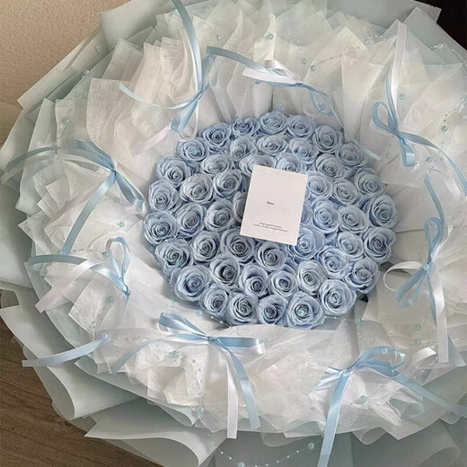 Everlasting flower rose bouquet doll hug bucket for girlfriend and best friend simulated soap flower birthday gift Yunshu Acacia 21 hug bucket + balloons