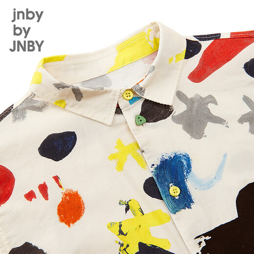 Jnby by JNBY The same style as the show, new Jiangnan Buyi children's long-sleeved shirt H-shaped loose 25 winter boys 1P0213590 199/white 140 cm