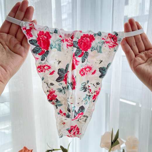 Men's printed thong sexy stretchy comfortable pure lust underwear feminine men's wear with pouch Honghua M recommended 90-110Jin Jin is equal to about 0.5 kg