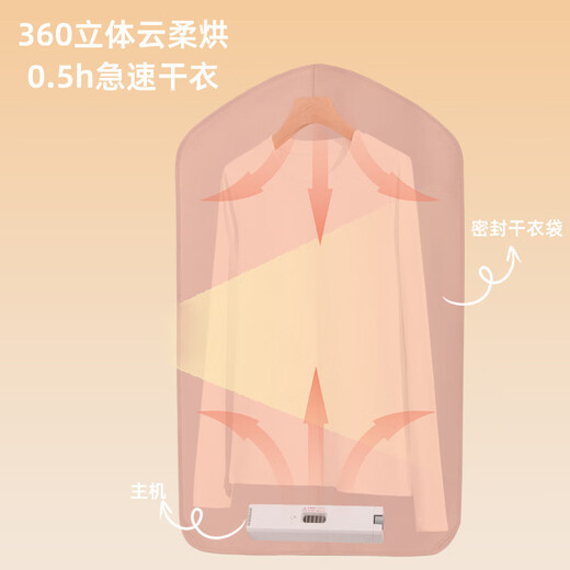 Xiaomi Baby Portable Clothes Dryer Timed Home Drying Rack Dormitory Clothes Dryer Small Travel Clothes Drying White