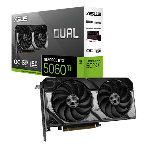 ASUS RTX5050 5060 5060Ti OC 8G/16G graphics card Hatsune/Tianxuan/Snow Leopard/Master/TUF E-sports AI design rendering game desktop independent graphics card DUAL RTX5060Ti OC 16G