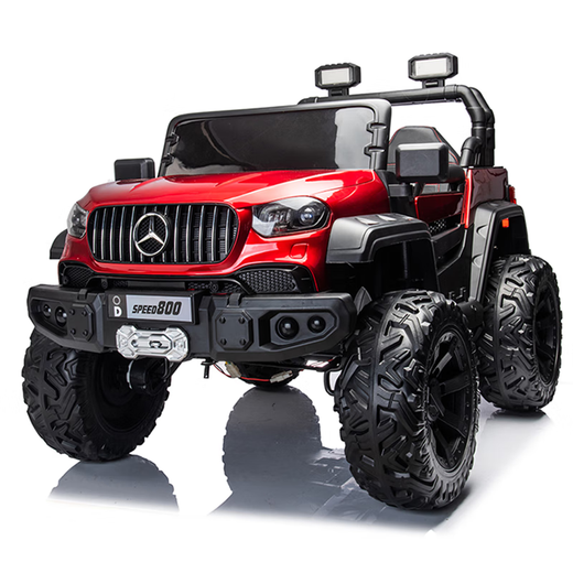 ZOCO voiture électrique pour enfants à quatre roues peut asseoir des adultes, double, jouet pour enfants poussette télécommandée véhicule tout-terrain à quatre roues motrices rouge quatre roues motrices fonction complète + batterie 12v7A