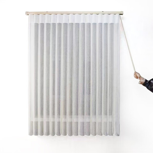 Dream Curtain Office Vertical Vertical Venetian Curtain Manual Living Room Balcony Hanas Curtain Semi-Blackout Curtain A1001-Zhenpin Model Starry Forest Pure White