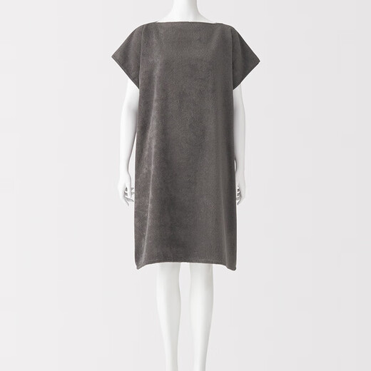 MUJI cotton velvet wearable bath towel charcoal gray 70x190cm