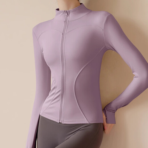 Bliss new velvet yoga jacket for women in autumn slimming running sports cycling clothing warm zipper long-sleeved slim fitness Star Black-600g thickened alpaca -20-0 2XL