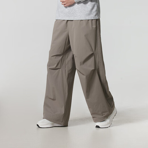 Adidas Clover Men's Pants 2025 Winter New Plush Warm Sports Pants Trendy Fashion Loose Work Pants IA7505/Recommended to order one size smaller S