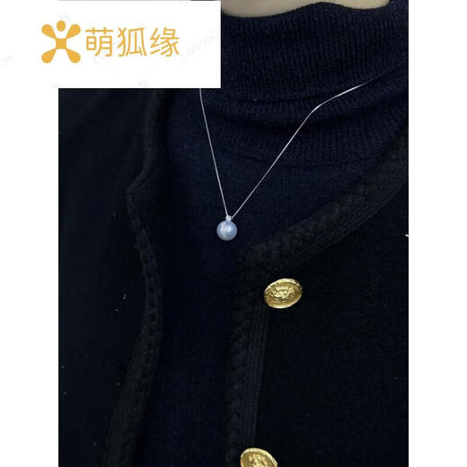 Menghuyuan Quality Necklace Freshwater Edison Pearl Pendant Extremely Strong Light Gold Pendant Single King Type White Gold Zirconium -12mm