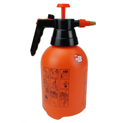 Bingyu watering can, flower watering can, sprayer, push-type watering can, gardening watering can, watering can, orange 2L (2 pieces)