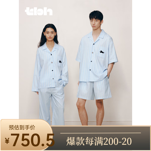 Brutalist Home Furnishing Gong Jun's same style Urban Beast Black Panther Tencel Cotton Home Clothes Suit can be worn outside for couples in all seasons Black Panther Tencel Cotton Long Home Clothes Water Drop Blue XL