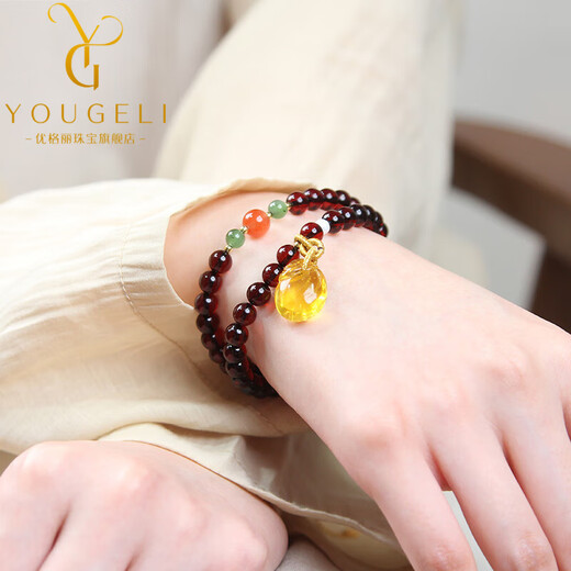 Yogurt natural blood amber bracelet for women, amber beeswax, jasper, pearl, turquoise, south red bracelet, single circle, beads 10mm