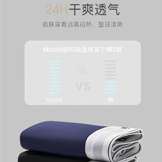 CK Manufacturer Premium Underwear Gift Box Men's Modal Boxer Briefs Boxer Underwear Shorts Boyfriend Gift Black+Dark Gray+Light Gray+Blue Modal 4 Pieces XL (175) 121-150Jin Jin is equal to 0.5 kg