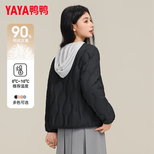 Yaya (YAYA) light down jacket for women 2025 new inner liner outer wear autumn and winter short round neck warm jacket fashionable casual clothes