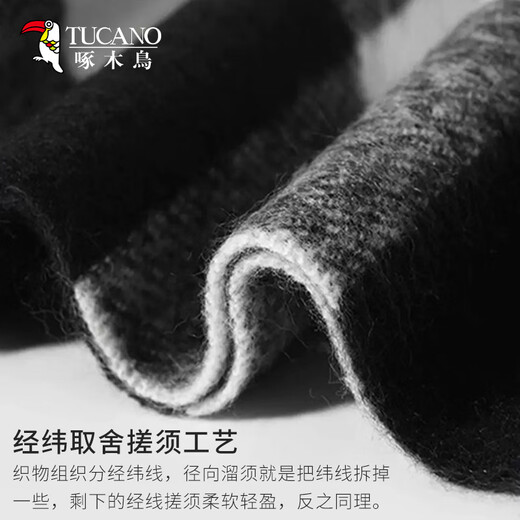 Woodpecker Scarf Men's Autumn and Winter Fashion Versatile Plaid Shawl Female Student Warm Scarf as a Birthday Gift for Boyfriend and Girlfriend