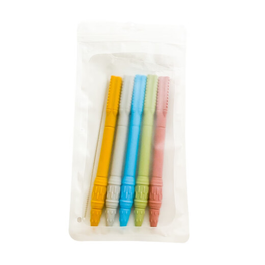 Rocket Silicone Teether Food Grade Hollow Tube Baby Oral Molar Stick Bite Glue Can Be Boiled Sky Blue 1 Pack