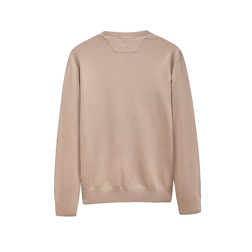 Jiumuwang Shopping Mall Same Style 100% Wool Men's Wool Sweater Men's 25 Spring and Winter New Style Comfortable Soft Wool Interior Slim Version + Khaki + CK1E50122 S 165/88A(46)