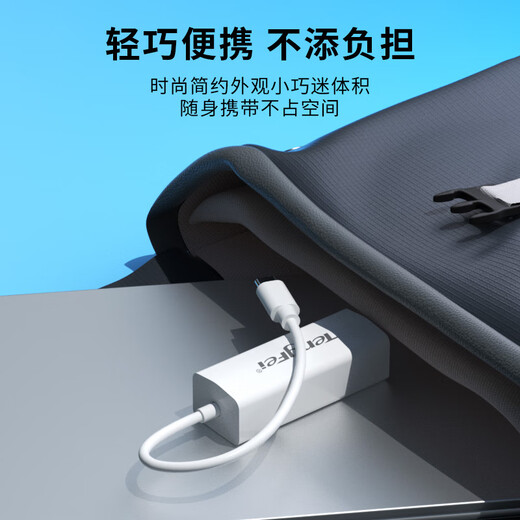 Tengfei以太网转换器 Type-C转RJ45网口 USB-C转有线百兆网卡 免驱动转网口 网线转接器头