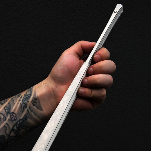 Wendao titanium alloy ancient style folding fan, national fashion men's gift, Wewen 9.5 inch folding fan titanium alloy