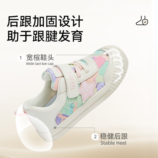 Terranis Autumn Children's Shoes 311 Kindergarten Indoor Shoes Baotou Anti-kick Shoes Soft Sole Comfortable Canvas Shoes Color/White 27
