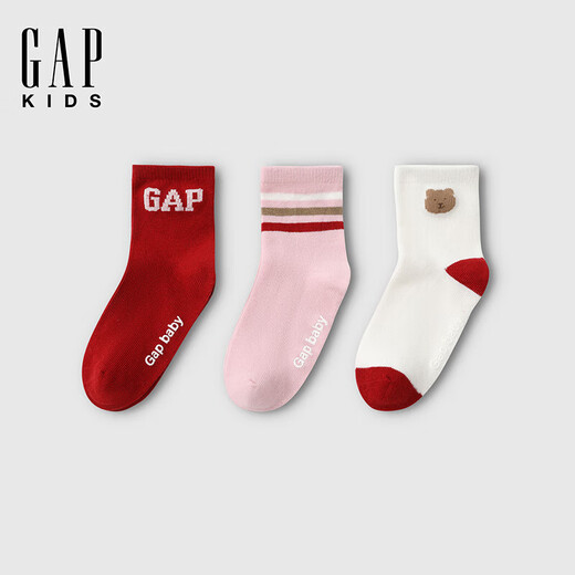 Gapu girls and toddlers winter comfortable jacquard knitted socks three pairs of children's socks 853513