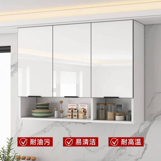 Yingfan package installs solid wood kitchen wall cabinet wall cabinet wall storage cabinet powder room balcony wall hanging storage cabinet closet package installs 90*60*40cm solid wood ecological board