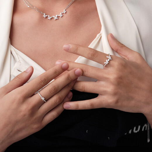 APM Monaco LUMIERE Series Butterfly Ring Gift Box 925 Silver Women's Ring