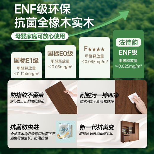 French Shiyun sideboard custom-made oak all-solid wood folding dining table integrated glass wall-mounted walnut storage cabinet to the top living room 2.2 meters long * 2.4 meters high (six-door sideboard) free perforated board and double-hole track socket by default