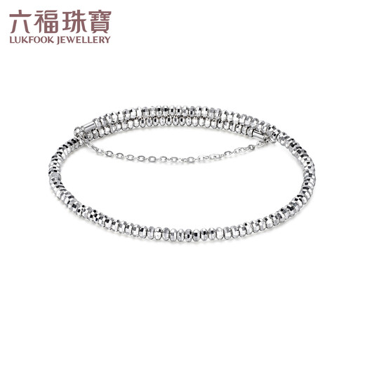 Lukfook Jewelry Platinum 950 Sky Stars Carved Beads Elastic Oval Royal Princess Bracelet Platinum Bracelet Price HEP0003DS 7.44g (including labor cost 766 yuan)