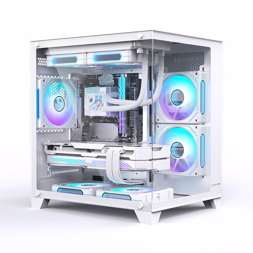 ASUS AMD Ryzen R5 5600/5700X/9600X/RX7650GRE/RTX5060/Game Desktop Computer Host Assembly Computer Complete Machine Specifications Four丨R5 5600+RTX5060 White Desktop Assembly Computer