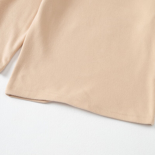 Children's Derong velvet warm boys' autumn and winter underwear girls' bottoming shirt medium and large children's warm long-sleeved tops Skin color - Derong top CFX 160