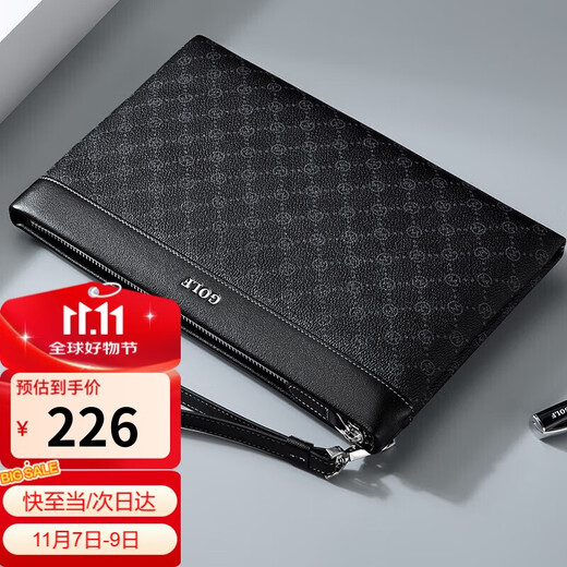 Golf (GOLF) men's handbag large capacity clutch bag men's multi-card slot envelope bag clutch bag long wallet gift for boyfriend