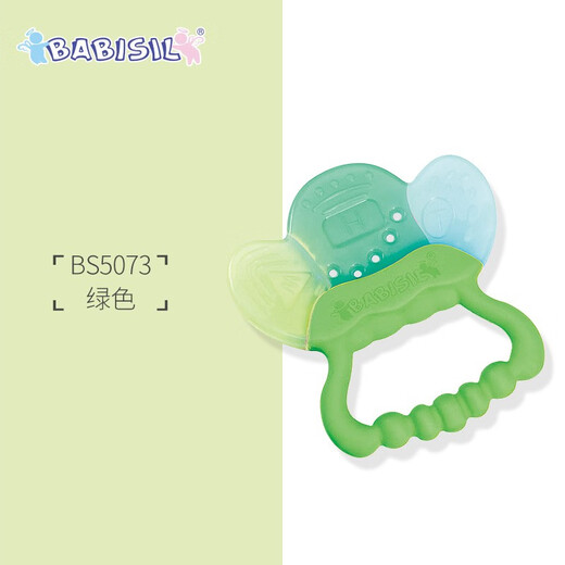 BABISIL baby teething stick, silicone chewing gum, grinding toy, 6 months old, three hardness teethers - green