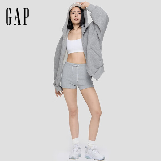 Gap Men's and Women's Autumn Logo American Heavyweight Loose Zipper Hoodie Sweater 788501