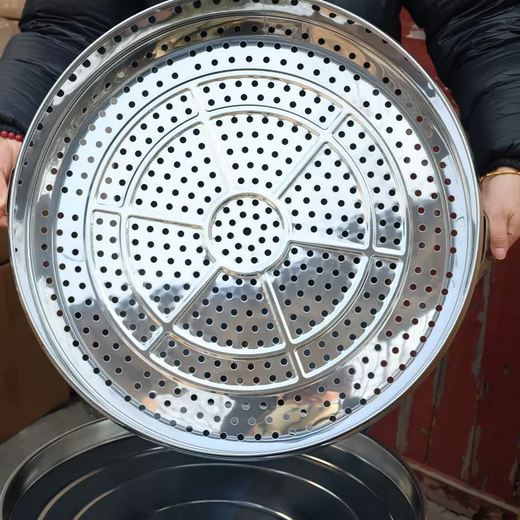 Yusen Yihong household stainless steel steamer wok firewood rack rural commercial stove speed grid steamer steamer steamer buns steamed buns 40CM thickened round steamer single layer 40cm