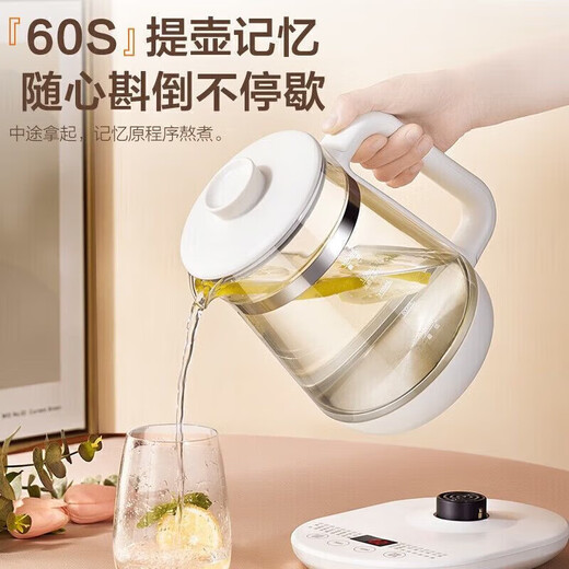 SUCPOYE health kettle kettle multi-functional thickened kettle home small office all-glass electric kettle new tea kettle constant temperature kettle flower tea kettle tea kettle upgraded 316 with steel cover 1.5L