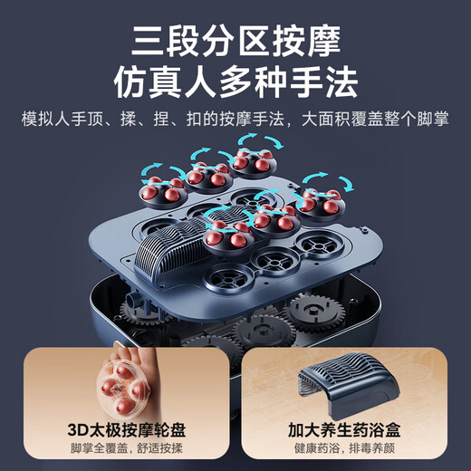 KONKA Fußbad-Eimer, vollautomatisches Massage-Fußbad, automatisches Fußbad, elektrisch beheizt, konstante Temperatur, hochtiefer Eimer über dem Knie, Kneten für Vater und Mutter, Geburtstag, Mittherbstfest, Geschenk, intelligenter hochtiefer Sterilisationseimer, Wasserfallspray + 45 cm Wadenbad + High Power Manager, empfohlene Frequenzumwandlung bei konstanter Temperatur