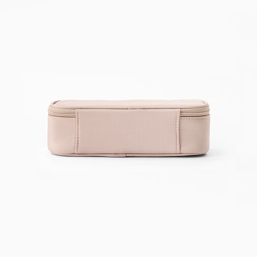 MUJI recycled polyester fiber flat cosmetic bag cosmetics storage portable toiletry bag new product OHV5CC4S pink beige
