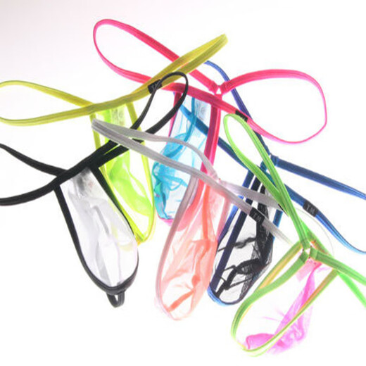 New style men's thong style sexy single underwear men's underwear T pants thin mesh white S