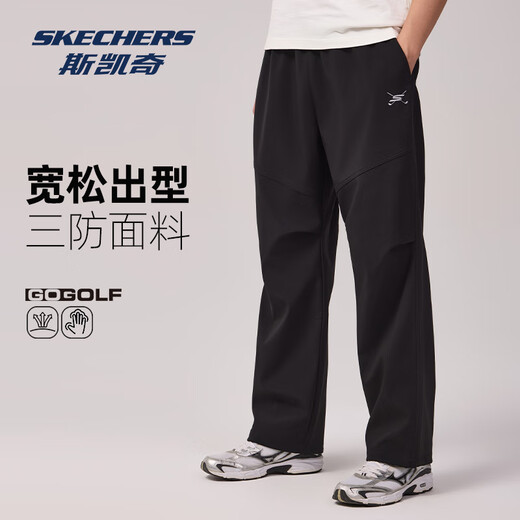 Skechers casual pants men's pants 2025 autumn and winter new loose warm woven straight pants outdoor three-proof sports pants
