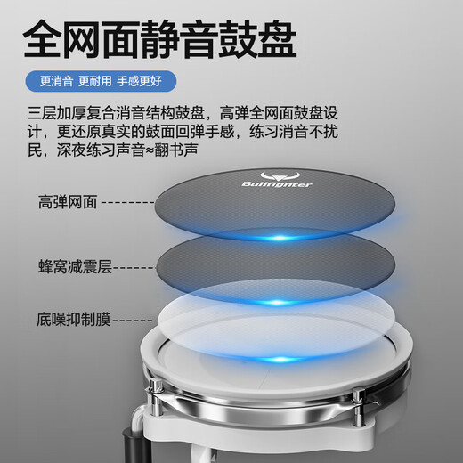 斗牛士（Bullfighter）电子鼓架子鼓便携可折叠儿童成人初学者打击乐器 4镲X3S