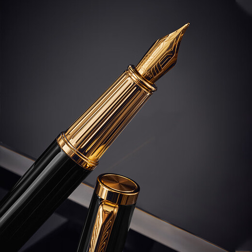 PARKER Hot Products Birthday Gift Pen and Ink Pen High-end Gift Box Zhuoer Men's Signature Business Gift Light Luxury Gift Gift for Friends High-end Adult Landing Gift Elite Smart Black Gold Clip Ink Pen - Instant Success Gift Box