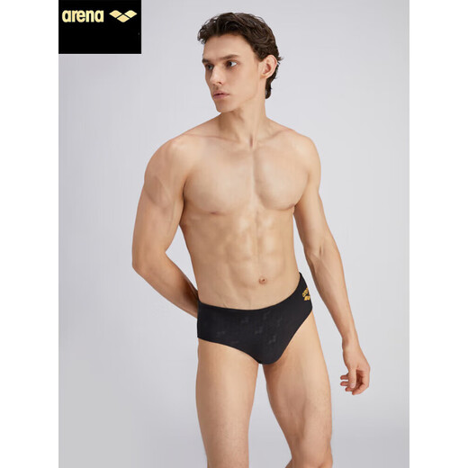 阿瑞娜（arena）男士抗氯速干泳裤弹力舒适防尴尬 黑色 L (175) 身高172-180/体重65-78