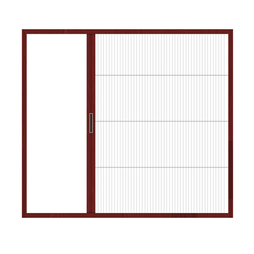 He Jiagong aluminum alloy anti-mosquito screen net self-installed home self-adhesive anti-insect net custom invisible sand window screen folding push-pull gray coffee color frame + gray net 0x0cm