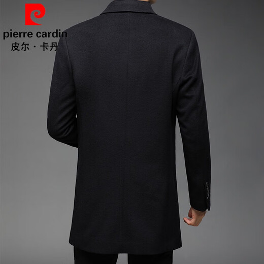 皮尔卡丹羊绒大衣中老年爸爸装男士毛呢纯羊绒大衣冬季新中长款100%全羊绒