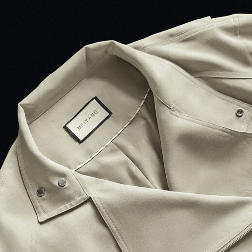 MEIYANG Melbourne No. 6 Suit Hemp texture commuting casual lapel jacket trousers cool and cool temperament autumn new gray green (jacket + casual pants regular version) L